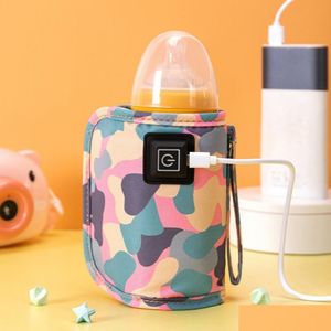 Flessen Warmers Sterilizers# Warmers Sterilizers USB Melk Water Warmer Travel Stroller Aangezien BAB BABY NURSING verwarming Veilig Kids Supp Dhftd