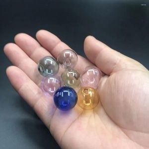 Bouteilles 1-8 pièces un trou 18mm boule de verre colorée Globe perles orbe bouteille creuse flacon breloques bijoux fabrication accessoires résultats