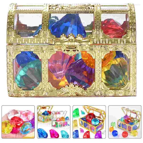 Bouteilles 1 Set Bathing Gemstone Toy Diving Kids Diamonds with Treasure Coffre Kit