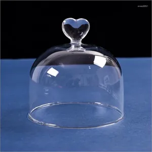 Flessen 10 8 cm Hart Top Transparant Glazen Koepel Vaas Woondecoratie Creatieve Cover DIY Bruiloft Gunst Cadeau