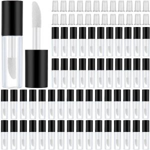 Flessen 100 stcs 1,2 ml zwarte mini lege lippenbalsemflessen draagbare reizen diy lipgloss make -upcontainers voor vrouwen en meisjes lippenstiftbuizen