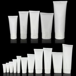 Bouteilles 100pcs 10 ml / 20 ml / 30 ml / 50 ml / 80 ml / 100 ml Plastique blanc pe vide à tube doux pour tube à crème cosmétique Lotion Shampooing Bottle Travel Gel Conteneur