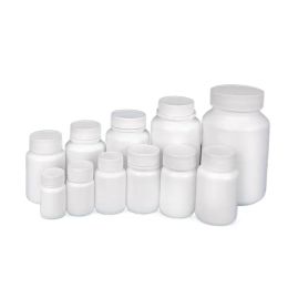 Bouteilles 100pcs 15 ml100 ml en plastique HDPE réacent emballage rechargeable bouteilles contenants de joint vides blancs médicaments pilule solide flacons