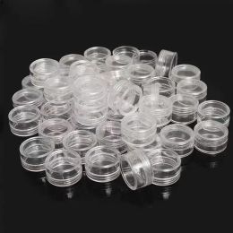 Bouteilles 100pcs 2G / 5G / 10G JAR PLUS VIDE POTS Échantillon transparent Bouteilles à fard à paupières Crème Balm à lèvres Jar de maquillage portable