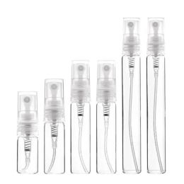 Bouteilles 100pcs 2 ml 3 ml 5 ml 10 ml Parfum en verre transparent flotte pulvérisation vide échantillon bouteilles flacons en verre minces rechargeables