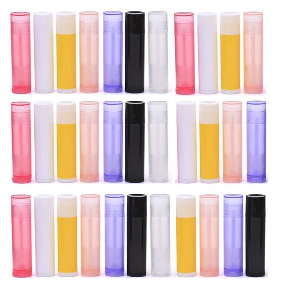 Bouteilles 100pcs 5 ml 5G tubes à lèvres vides vides brillant en gros à lèvres portable récipient cosmétique baume à lèvres rechargeable bouteilles de voyage