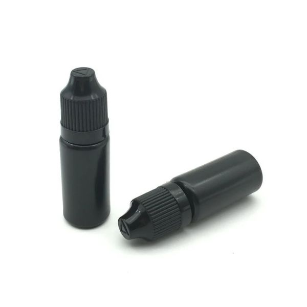 Bouteilles 100pcs noir 5 ml 10ml 15 ml 30 ml bouteille de gouttes à PE vide