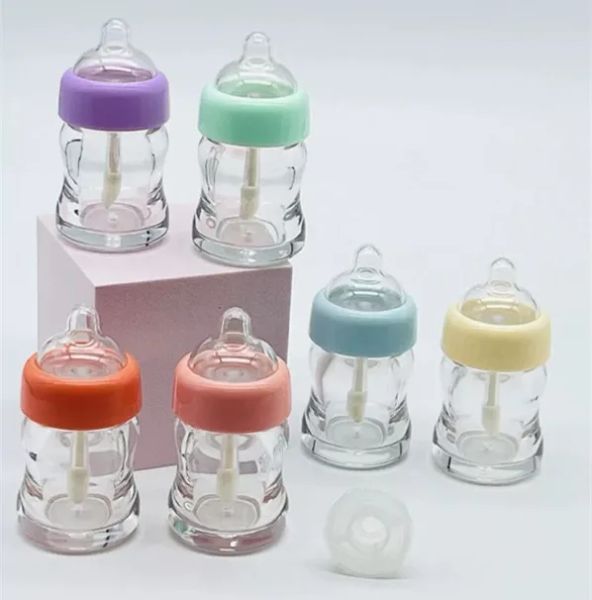Bouteilles 10100pcs 6 ml Milk vide bouteille de bouteille à lèvres Tard de brillant bricolage Plastique Tard à lèvres Transparent / Jaune / Pink Lip Gloss Cosmetic Continer