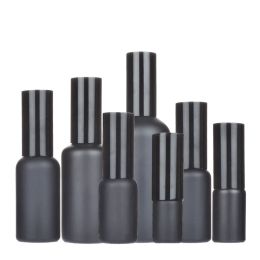 Flessen 10 stks/perceel 100 ml 50 ml 30 ml 20 ml 15 ml 10 ml stralende zwarte glazen parfum fles Verstuiver geurcontainers