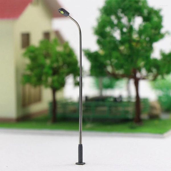 Bouteilles 10x Modèle de la lampe de chemin de fer 10pcs / set 1:50 Accessoires à échelle DC / AC 3V Kit Light Post Street Single Head White White