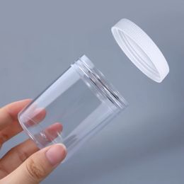 Bouteilles 120 ml pot en plastique transparent avec couvercle en maquillage de contenant cosmétique vide voyage de voyage rechargeable bouteilles de rangement alimentaire 10pcs