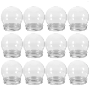 Bouteilles 12 pièces ampoule en forme de bonbons conteneur multifonctionnel noël bricolage boule de neige remplissable d'eau ornements vides