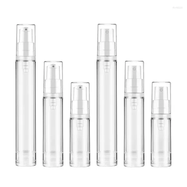 Bouteilles 15 pièces 5ml 10ml 15ml, pompe sans air, bouteille en plastique rechargeable sous vide, conteneur de produits de toilette pour voyage, Lotion vide