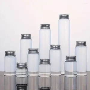 Flessen 18 Stuks 25/30/40/50/60/70/90/125/150/180 Ml Glas Met Aluminium Dop Lege Spice Opslag Potten Gift Ambachten Flesjes