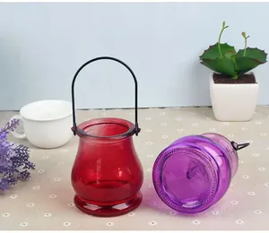 Bouteilles 1pc créatif en verre coloré Vase Flowerpot Home Furonçage Hanging Hydroponic Decorative Artisan JL 064