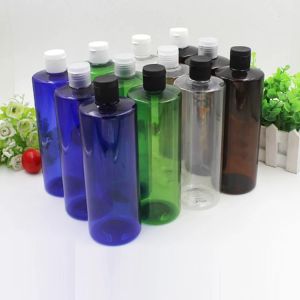 Flessen 2/10 stcs 500 ml plastic lege transparante huisdierfles met flip dek dekd 500cc cosmetische navulbare subbottelpakket conatainer
