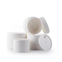 Bouteilles 20pcs 30g 50g 100g 120g Plastique blanc Jar pot voyage échantillon cosmétique maquillage face contenants de crème