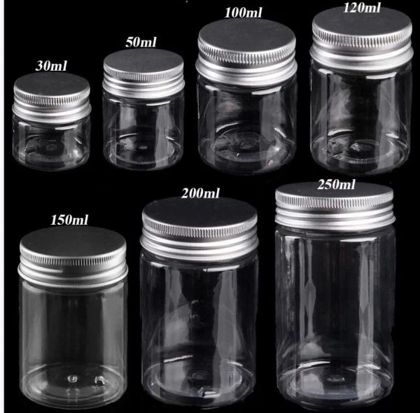 Bouteilles 24pcs / lot Jar en plastique transparent et couvercles des contenants de maquillage de maquillage vides Boîte de voyage bouteille de boucle de bonbons