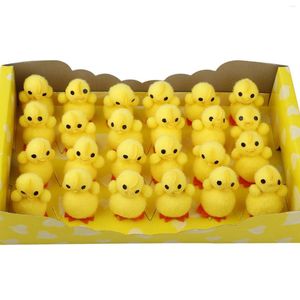 Bouteilles 24x Mini Décoration De Poussins De Pâques 5Cmx3.5cm Ornements Bonnet Mignon Pour Porte D'entrée Intérieure Extérieure