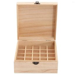 Flessen 25 slots Houten etherische oliecontainer Carry Organizer Opbergdoos