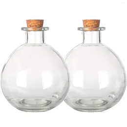 Bouteilles sphériques en verre rondes de 250ML, avec bouchons, grandes pour accessoires de costumes, sels de bain, artisanat décoratif, bricolage