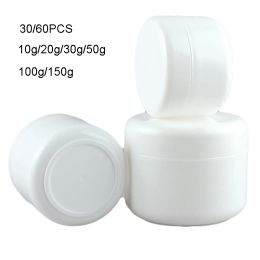 Bouteilles 30 / 60pcs Jar de maquillage vide blanc Voyage Refipillable Bouteilles Face Crème Lotion Contage Cosmetic Container Boîte de rangement en plastique