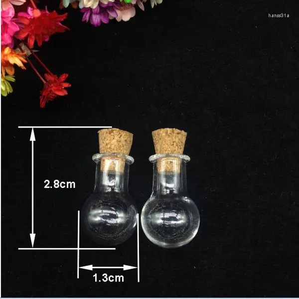 Bouteilles 300pcs base ronde ampoule boule bouteille en verre avec bouchon en liège minuscule souhait flacon bricolage décorations de vacances pendentif résultats