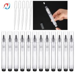 Bouteilles 5 / 10pc 6 ml Regilable Huile de cuticules stylo twist twist palet d'huile d'ongle vide Applicateur Brosse Brosse unique Controi de presse à main à main