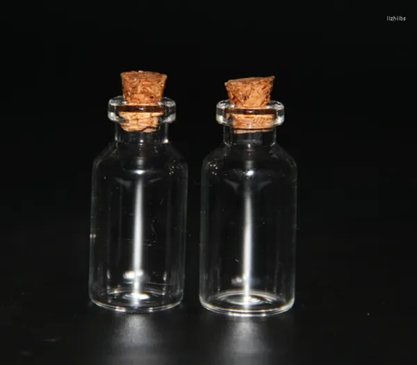 Botellas 500 Uds 18 40mm 5ml lindos mini viales de deseos pequeña tapa de corcho transparente frascos de vidrio vacíos contenedores hogar decoración de boda regalos