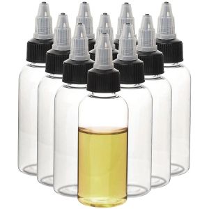 Flessen 50 stcs 30 ml 60 ml 120 ml lege huisdierflessen e vloeibare navulbare fles voor ecig plastic druppeldlessen met draai doppen