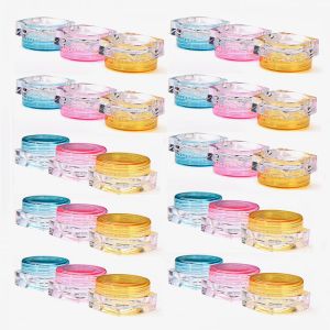 Bottles 50pcs 3g 5g bouteilles rechargeables en plastique vides pots cosmétiques carrés conteneurs de maquillage voyage petite bouteille crème pour le visage Pot de parfum