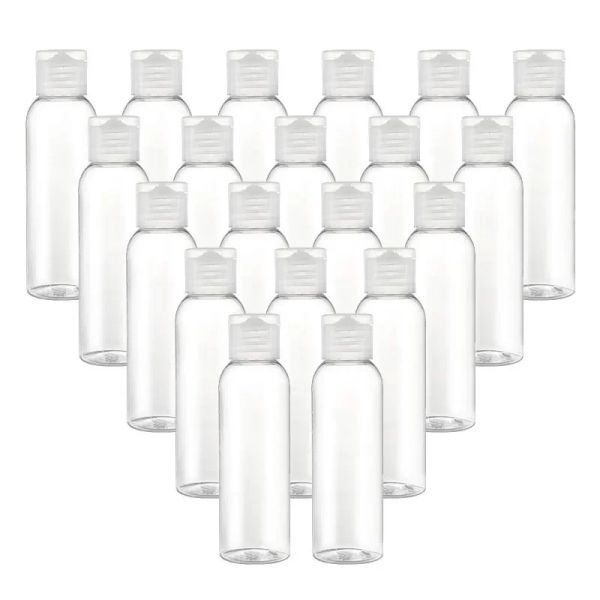 Bouteilles 50pcs 5100 ml en plastique pour animaux de compagnie Flip Lotion Lotion Bouteilles en gros Conteneur d'échantillon cosmétique MINI VILLES DE REPLAGE VILLES