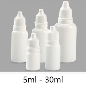 Flessen 5 ml 10 ml 15 ml 20 ml 30 ml lege witte druppel fles Essentiële olie laten vallen containers kleine reis plastic verpakking gratis verzending