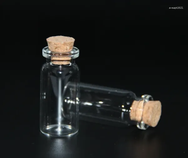 Botellas 5 uds 22 50mm 10ml frascos de almacenamiento de deseos de vidrio transparente con tapón de corcho frasco de especias vacío regalo de decoración de boda