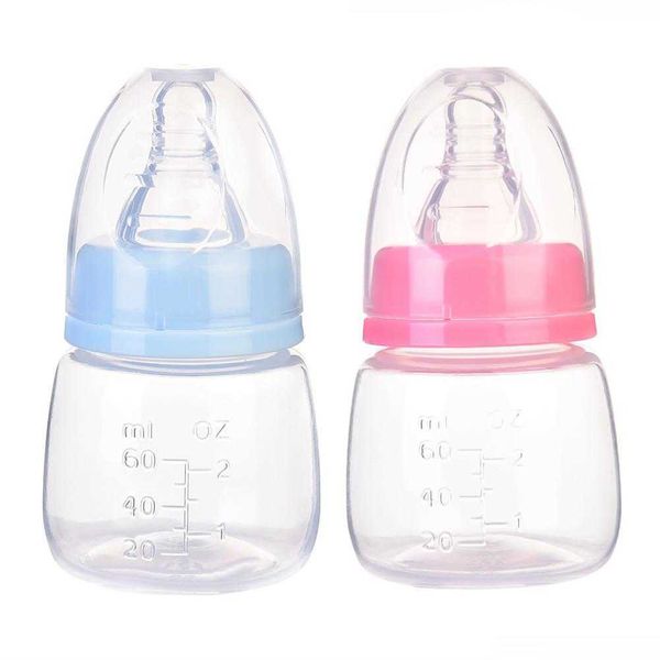 Bouteilles # 60ML Nouveau-né Mini Alimentation Portable sans Bisphénol A Safe Baby Nipple Care Jus Lait Bouteille G220612