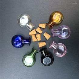 Bottiglie 70 pezzi Mini vetro colorato rotondo con tappo in sughero Piccolo regalo di nozze Barattoli piccoli Colori misti