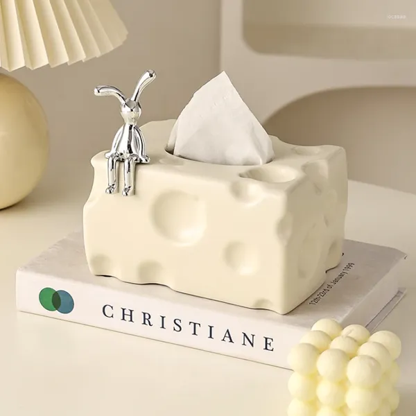 Bouteilles fromage créatives de carvins salon de serviette papier léger luxe haut de gamme de bureau haut de gamme céramique