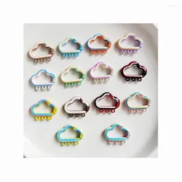 Flessen kleurrijke cartoon wolken metaal kreeft klauw klemps swivel lanyards snap hooks voor zak sleutelhangers connector sieraden maken