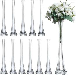 Bouteilles artisanat et pack de fête de 12 vases de la tour Eiffel pour décoration de mariage de fleurs.(20 "clair)