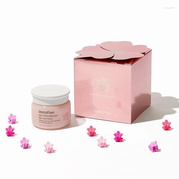 Bouteilles de papier pliant écologique personnalisé de marque privée, emballage de boîte-cadeau de soins de la peau en forme de cerise rose pour la crème