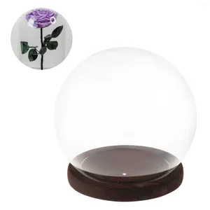 Flessen Display Dome DIY Valentijnsdag Geschenken Transparant Beschermend Ambachten Verjaardagsglas Met Basis Cover Case