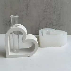 Bouteilles DIY Vase à fleurs hydroponique en forme d'amour, moule en Silicone pour décoration de maison, créer un bel Arrangement en résine