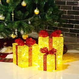 Botellas H55A Juego de 3 cajas de regalo iluminadas por Navidad decoración con el enchufe de EE. UU. Para bodas de vacaciones Decoración del hogar