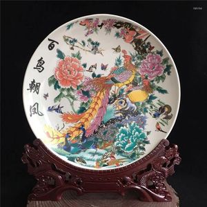 Flessen Honderd Vogels Tegenover De Phoenix Chinese Stijl Jingdezhen Cermaic Woonkamer Decoratie Plaat Creatieve Verjaardagscadeaus