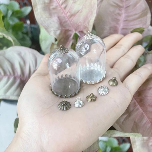 Bouteilles Bocaux 15/20/30/50X 38X25Mm Tube Cloche Bouteille En Verre Er Avec Bouchon De Base Flacon Pendentif Collier À Faire Soi-Même Bijoux Accessoire Drop Livrer Dh3C0