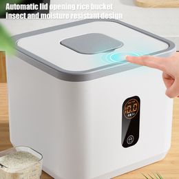 Bouteilles pots à maison cuisine storag contiennent un nano nano insecto-hisproof scellé pour animaux de compagnie Récit de riz dispenseur Boîte à grains 230817