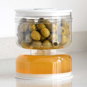 Bouteilles Bocaux Pickles Jar Distributeur sec et humide Pickle Olives Sablier Concombre Conteneur pour Cuisine Aliments Jus Séparateur Outils 230621