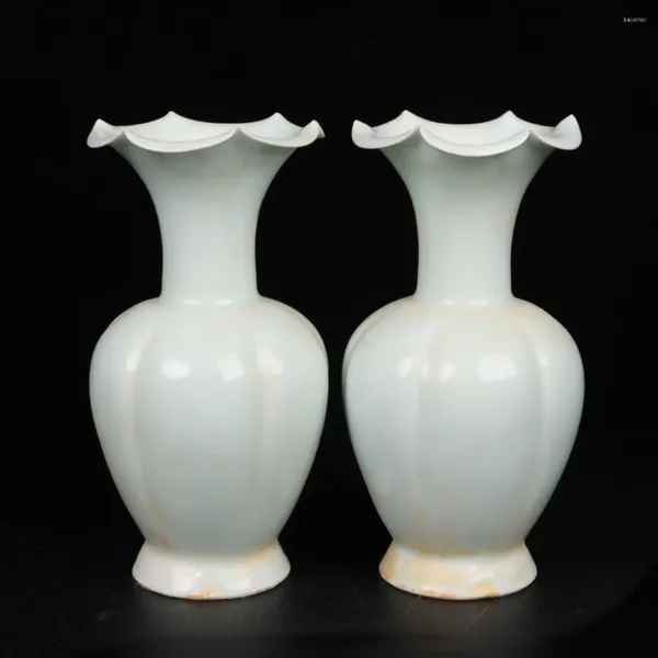 Botellas Jingdezhen Sombra Verde Flor Oscura Tallada Olla De Vino Decoración De Porcelana Antigua