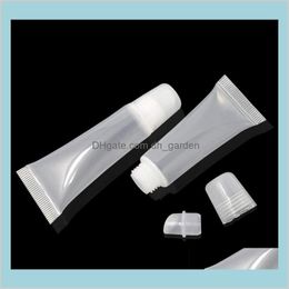 Flessen Packing Office School Business Industrial 5ml 8 ml Clead Plastic Lege Refilleerbare Soft Tubes Balm Lip Gloss Bottle Cosmetic Con