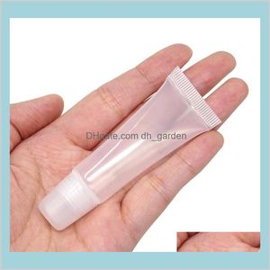 Flessen Packing Office School Business Industrial 50 stks 8ml Refilleerbare Clear Lege Soft Tubes Balm Lip Gloss Bottle Cosmetic Container